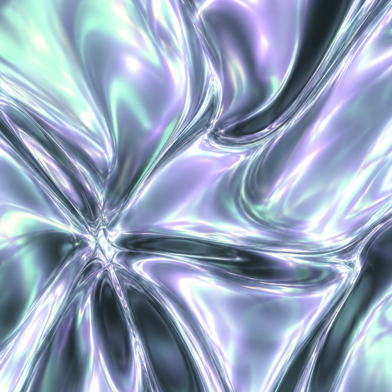 Satin folds refracted through grit's glass tiles
